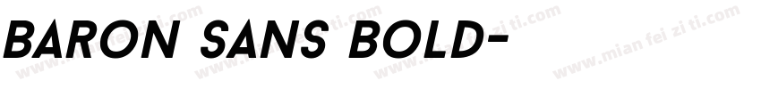 Baron Sans Bold字体转换